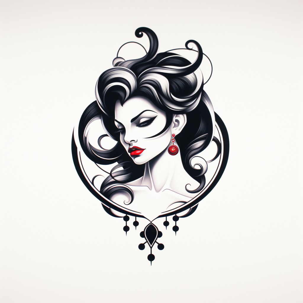 Lilith - tatoo inspirace via AI Midjourney 27