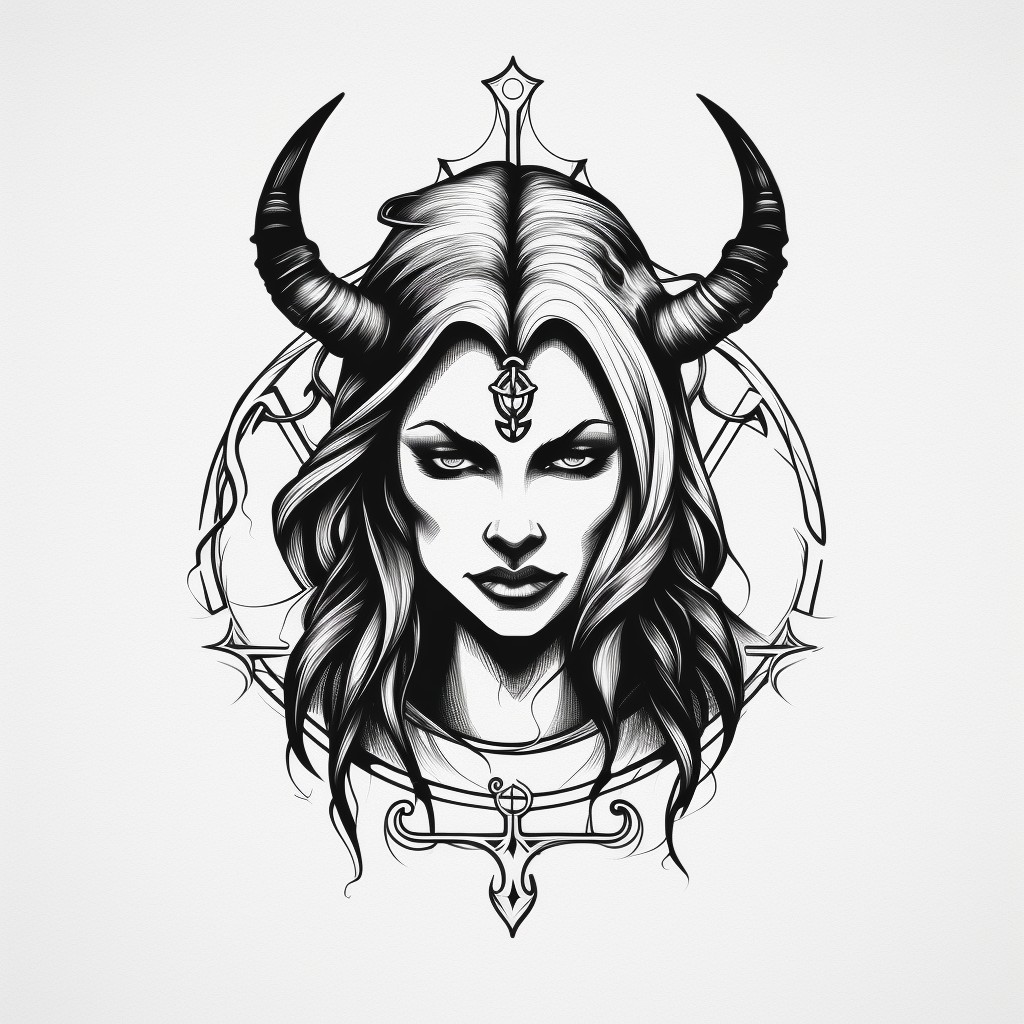 Lilith - tatoo inspirace via AI Midjourney 3