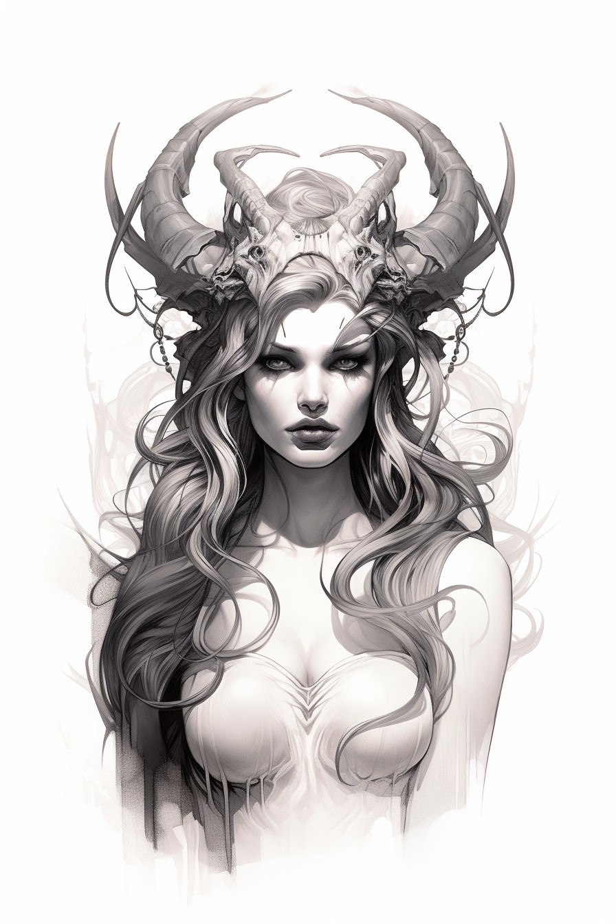 Lilith - tatoo inspirace via AI Midjourney 18