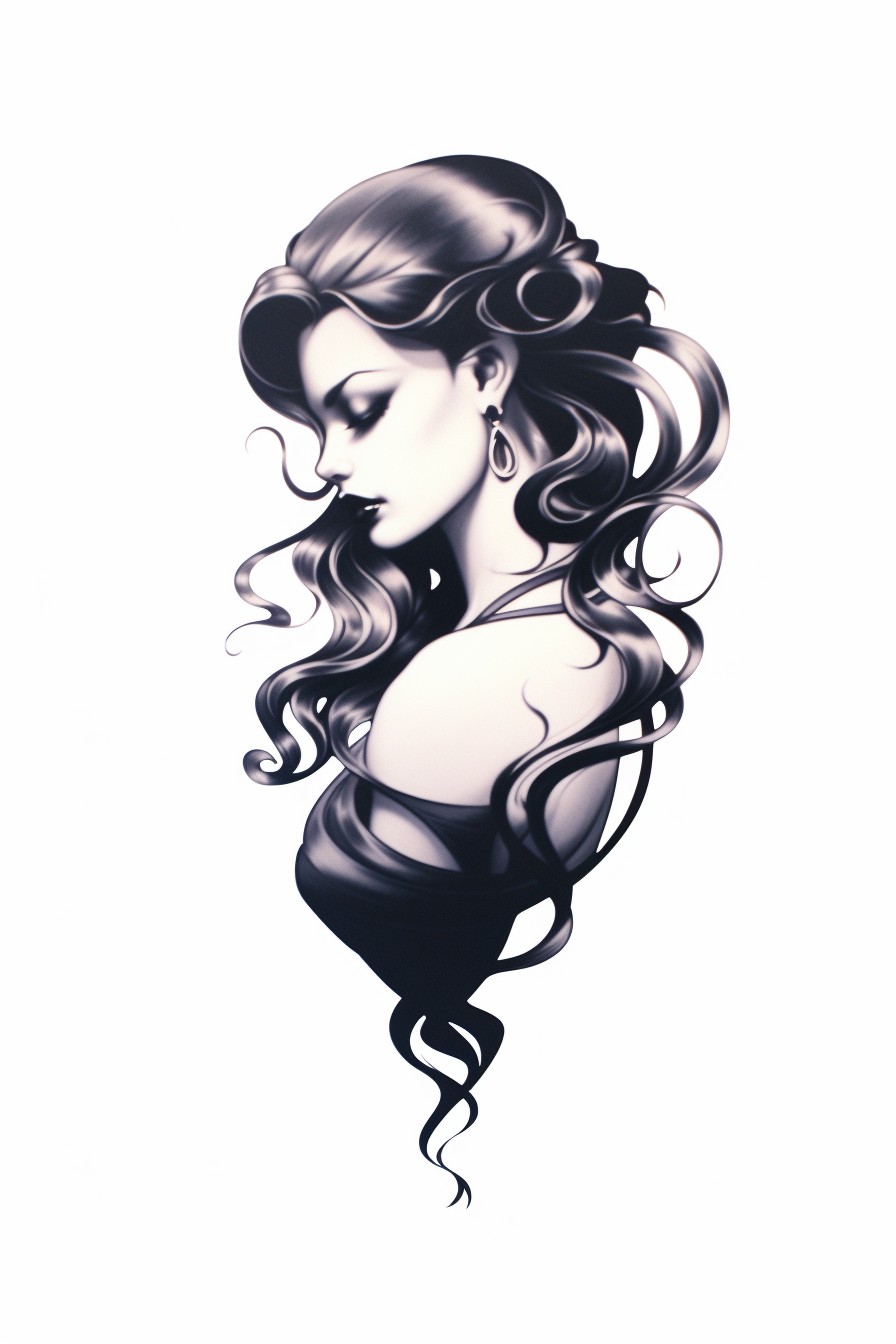 Lilith - tatoo inspirace via AI Midjourney 10