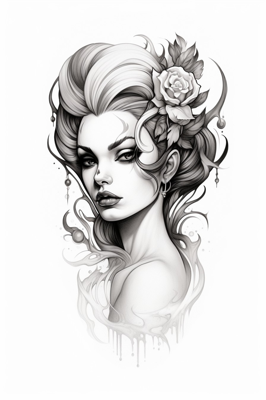 Lilith - tatoo inspirace via AI Midjourney 16