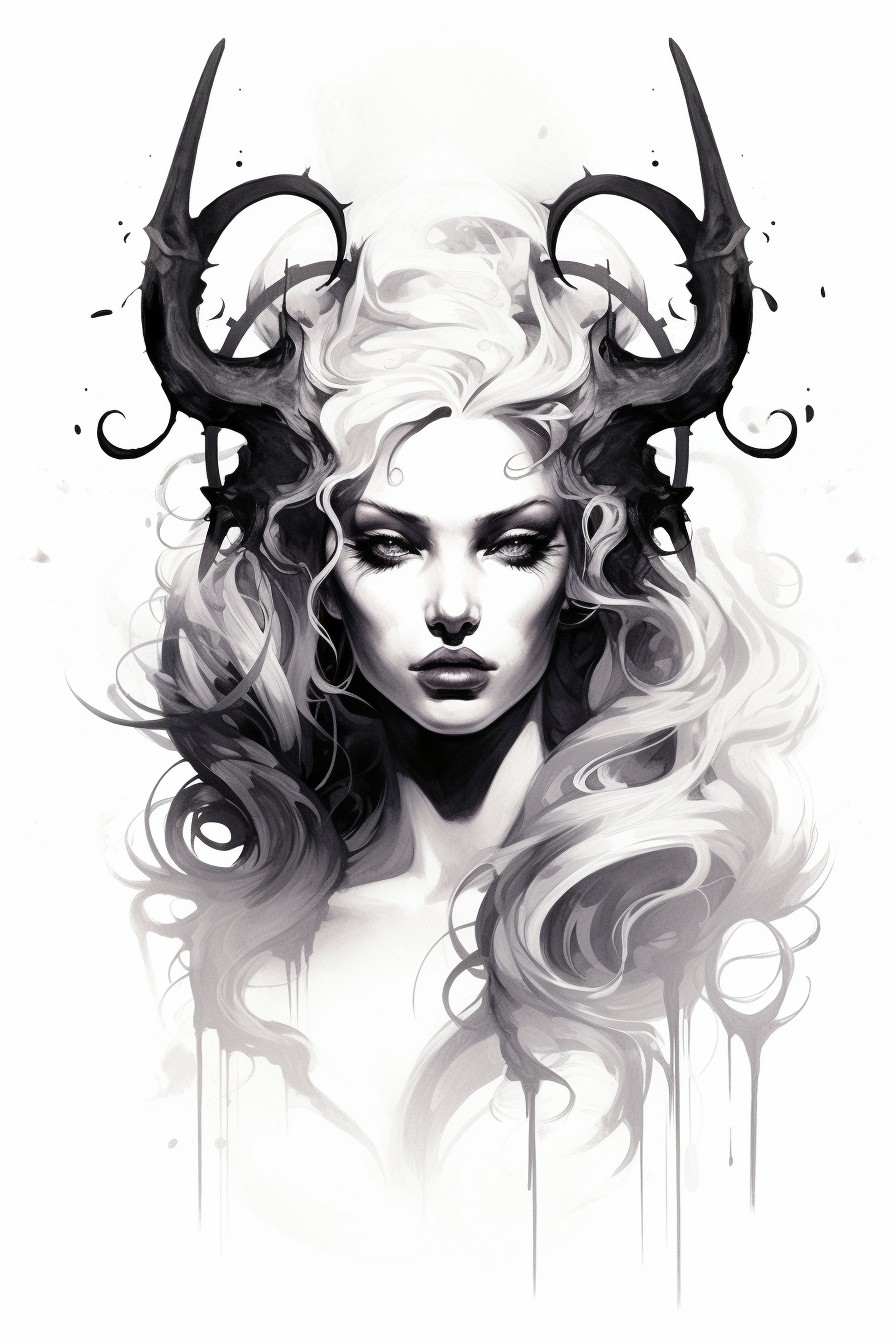 Lilith - tatoo inspirace via AI Midjourney 8